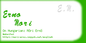 erno mori business card