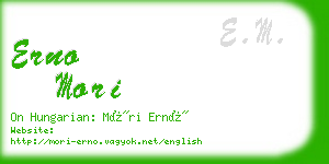 erno mori business card